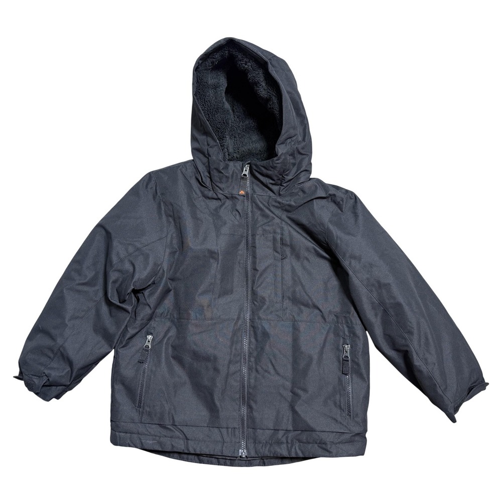 Ozark Trail Jacket Youth Medium 8 Black Hooded Fleece‎ Lined Insulated Winter